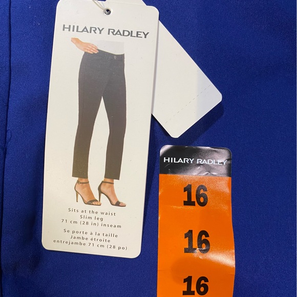NWT Hilary Radley Blue Professional Ankle Pants Size 16 - Picture 12 of 12